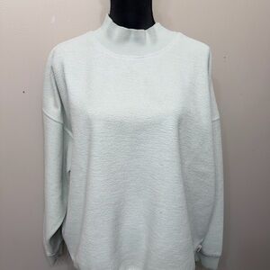 BDG Women’s Light Blue Mock Neck Pullover Sweatshirt M